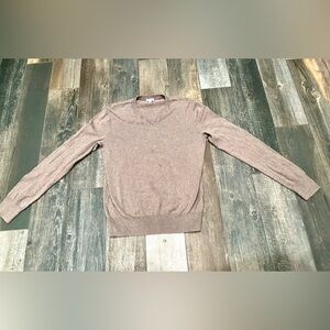Gap Women Cashmere Blend Pullover Long Sleeve V-Neck Sweater Size S Brown